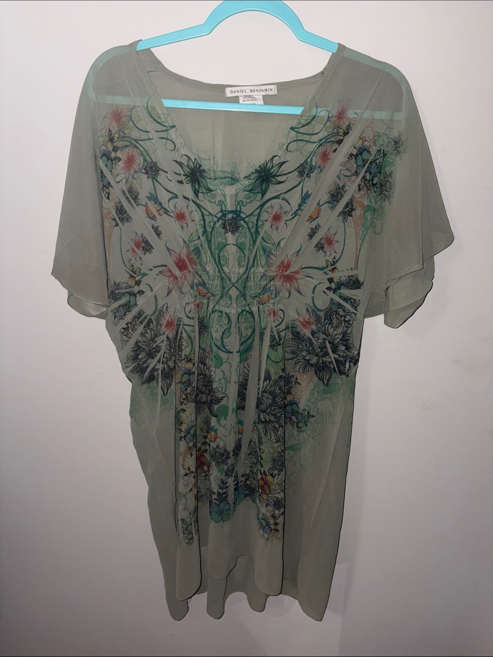 Green Floral Sheer Blouse